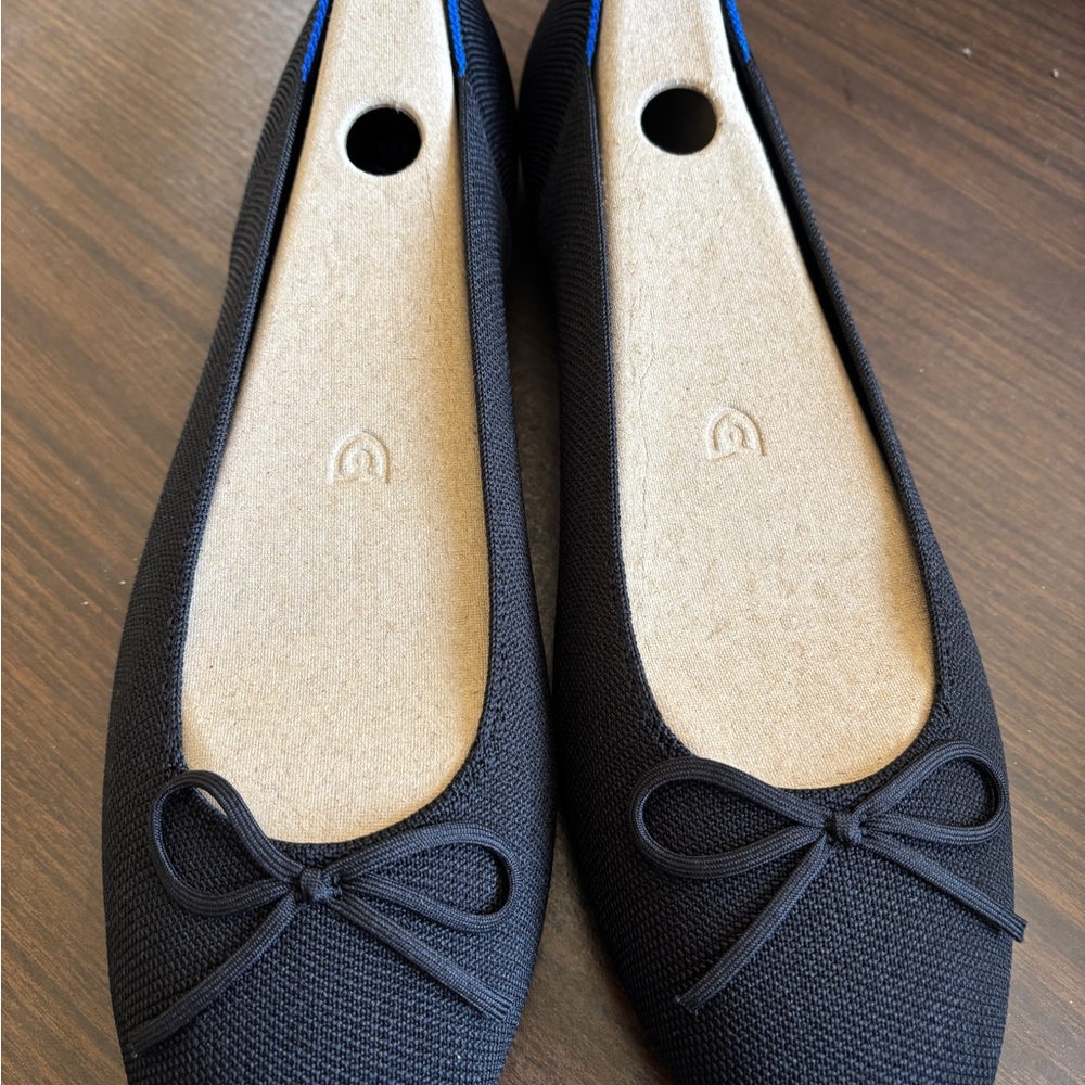 Rothy's Black Ballet Flats with Bow